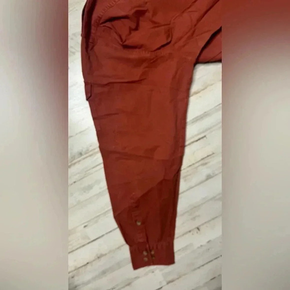 Cabelas Outdoor Gear Heavy Duty Twill Long sleeve Button Up Shirt 2XTall Maroon - Picture 8 of 13